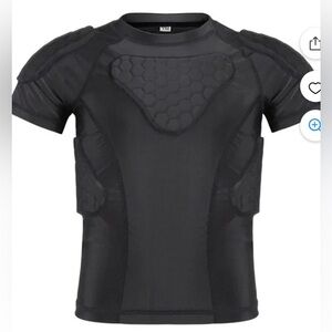 TUOY BLACK Youth Size YL Padded Chest Rib Protector Shirt Football Baseball